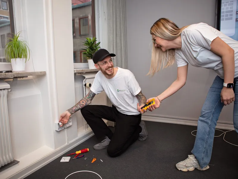 Tekniker från Min Datorsupport på uppdrag i Stockholm